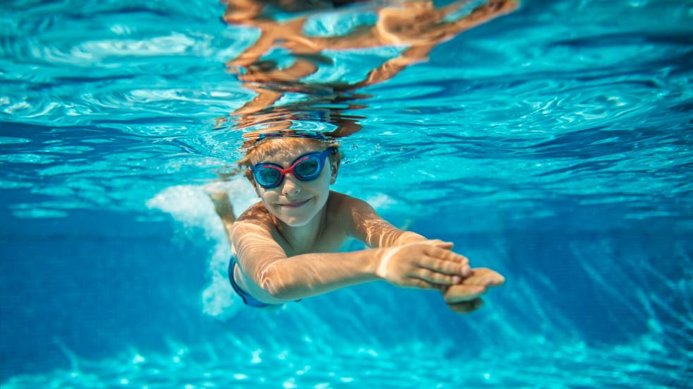 Child swimming